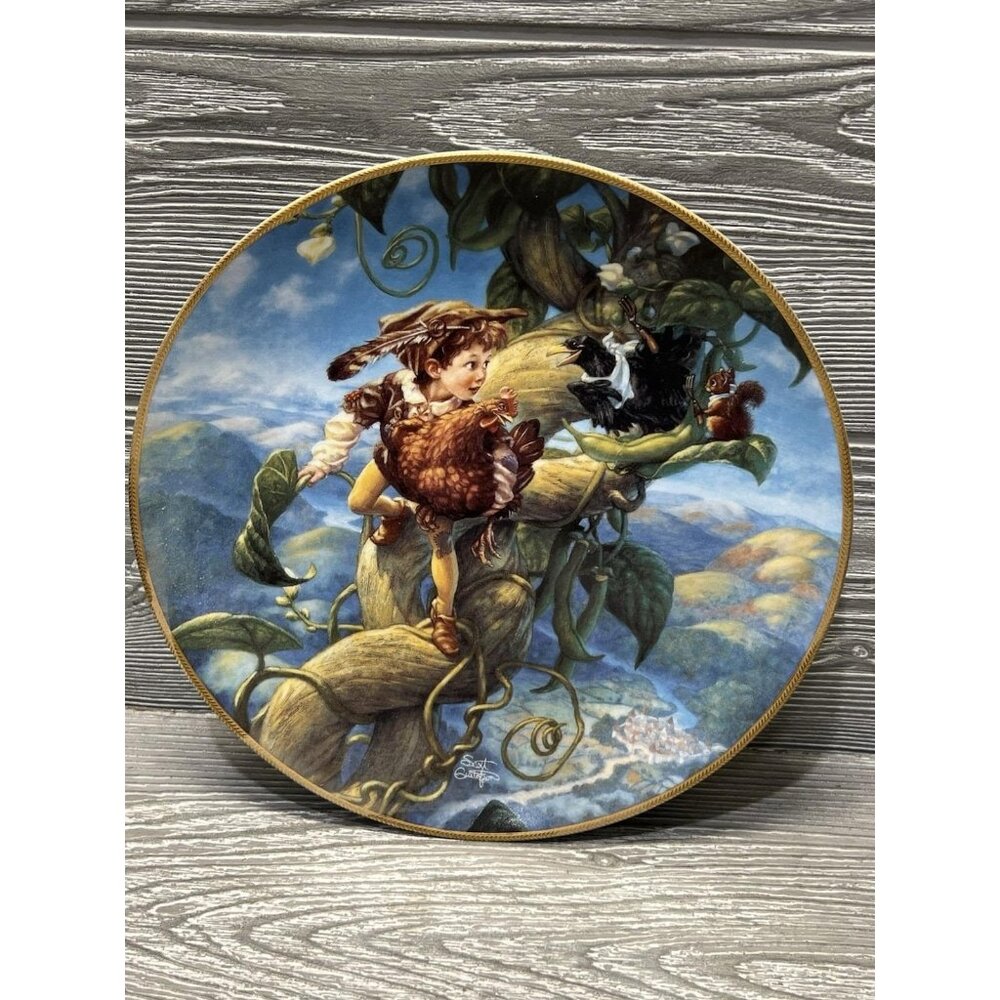 Jack & The Beanstalk Plate Classic Fairy Tales Scott Gustafson Knowles 1992